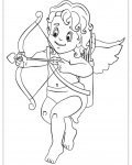 Cupid a Amor omalovánky pro děti k vytisknutí