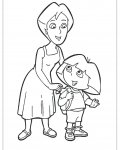 Dora průzkumnice dětské omalovánky