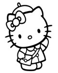 Hello Kitty dětské omalovánky zdarma