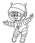 Kosmonauti milá online omalovánka pro děti