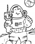 Kosmonauti omalovánky k vytisknutí