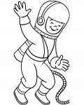 Kosmonauti dětské omalovánky zdarma