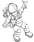 Kosmonauti omalovánky pro kluky zdarma