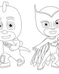 PJ Masks dětské online omalovánky