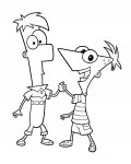 Phineas a Ferb milá online omalovánka pro děti