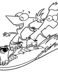 Phineas a Ferb omalovánky pro nejmenší k vytisknutí
