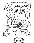 Spongebob v kalhotách omalovánky pro děti