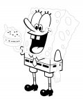 Spongebob v kalhotách omalovánky pro děti ke stažení