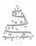 Vánoční stromek omalovánky pro děti ke stažení