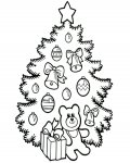 Vánoční stromek milá online omalovánka pro děti