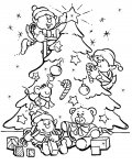 Vánoční stromek omalovánky k vytisknutí