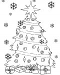 Vánoční stromek omalovánky k tisknutí