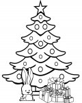 Vánoční stromek dětské omalovánky