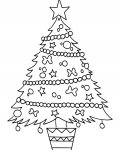 Vánoční stromek omalovánky pro kluky zdarma