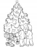 Vánoční stromek omalovánky pro nejmenší k vytisknutí